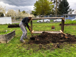 Sitton Elementary raised beds being moved